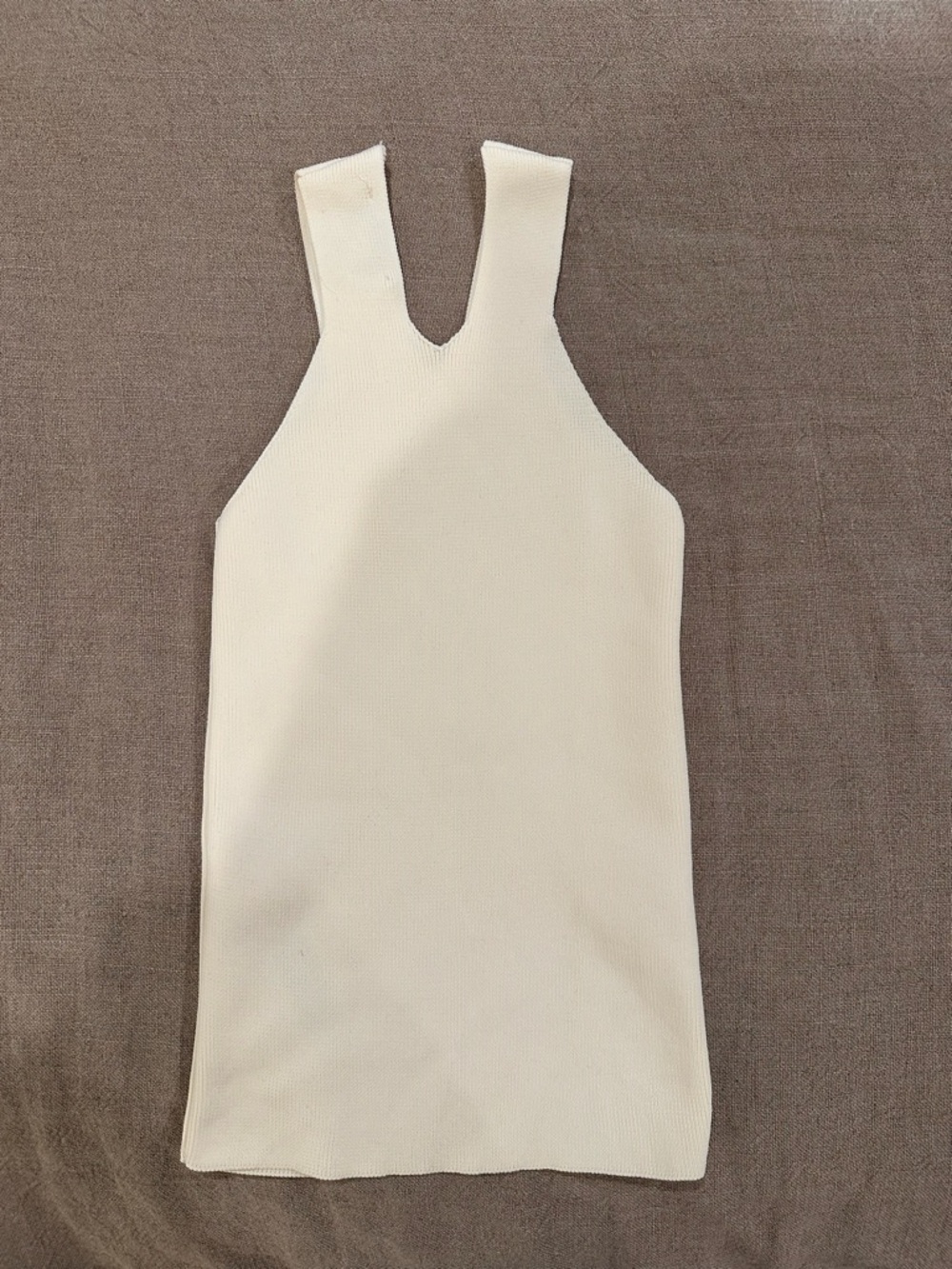 Topshop Cream Halter Tank Top